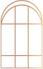 Gouden logo van Usines De Naeyer: raam van atelierwoning
